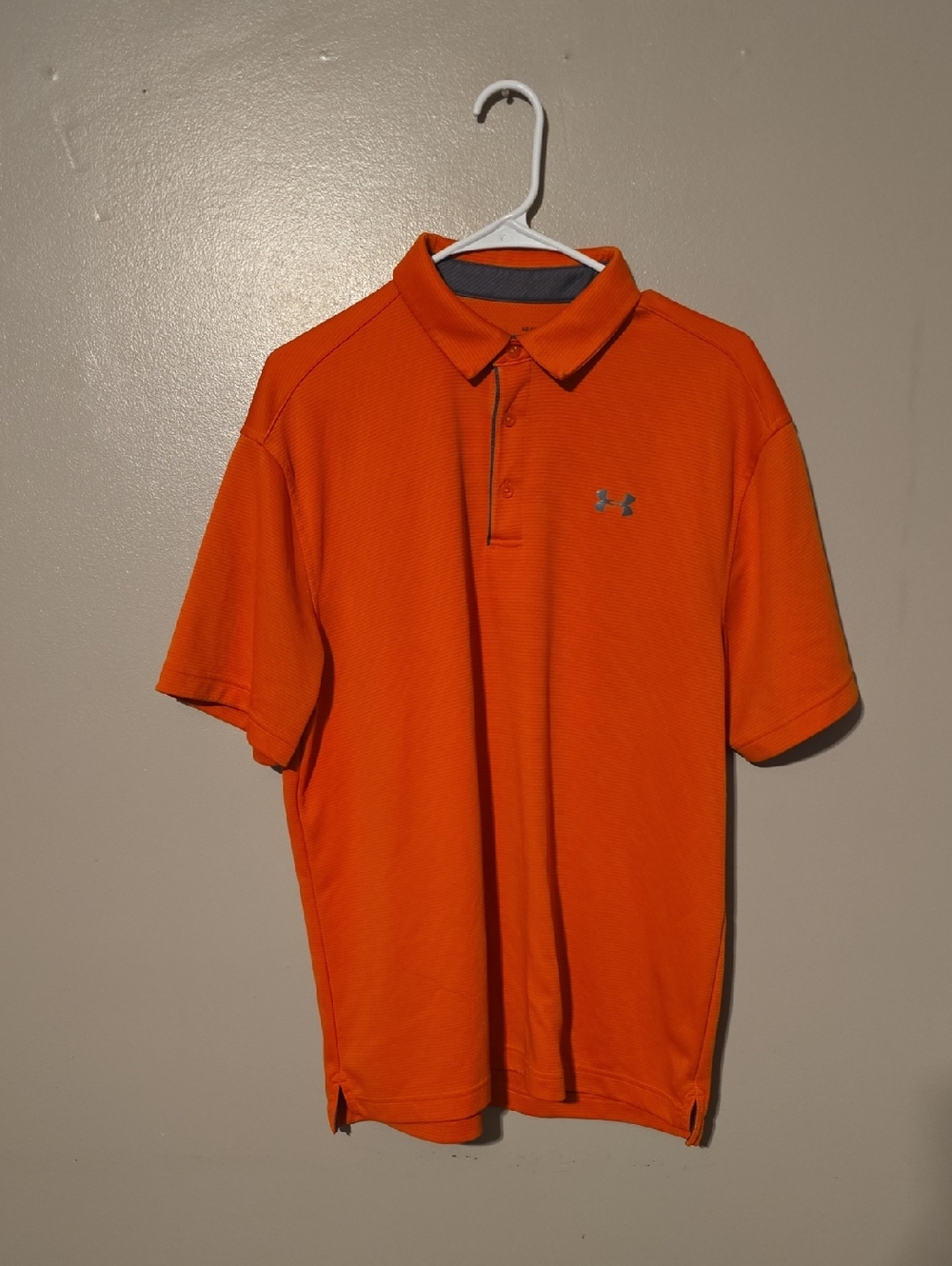 Under Armour Golf Polo Shirt Red Mens Size Large‎